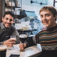 men tasting beer