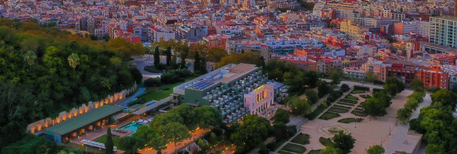 Aerial view Hotel Miramar. Hotel Miramar Barcelona