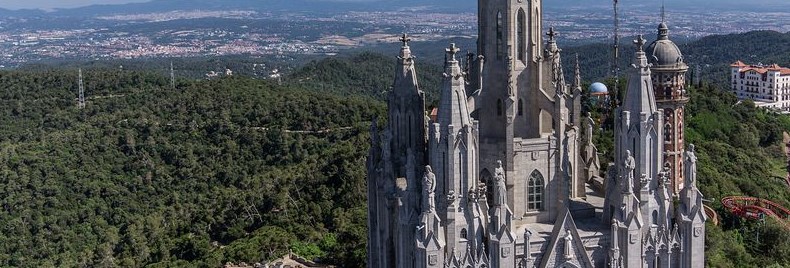 Tibidabo church viewing point