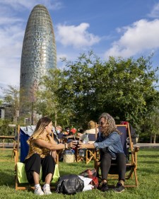 Springtime in Barcelona. Torre Glòries